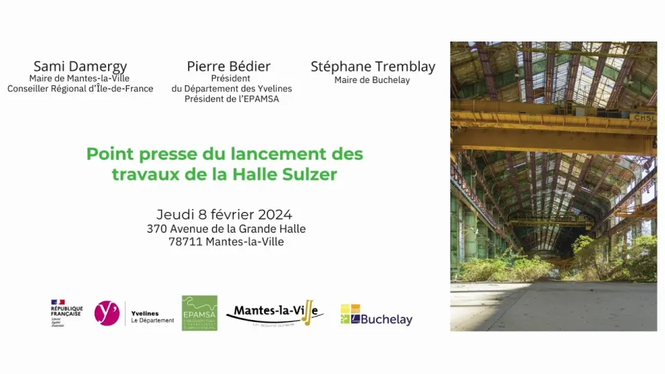 Lancement Grande Halle Sulzer · Agglomération Mantaise
